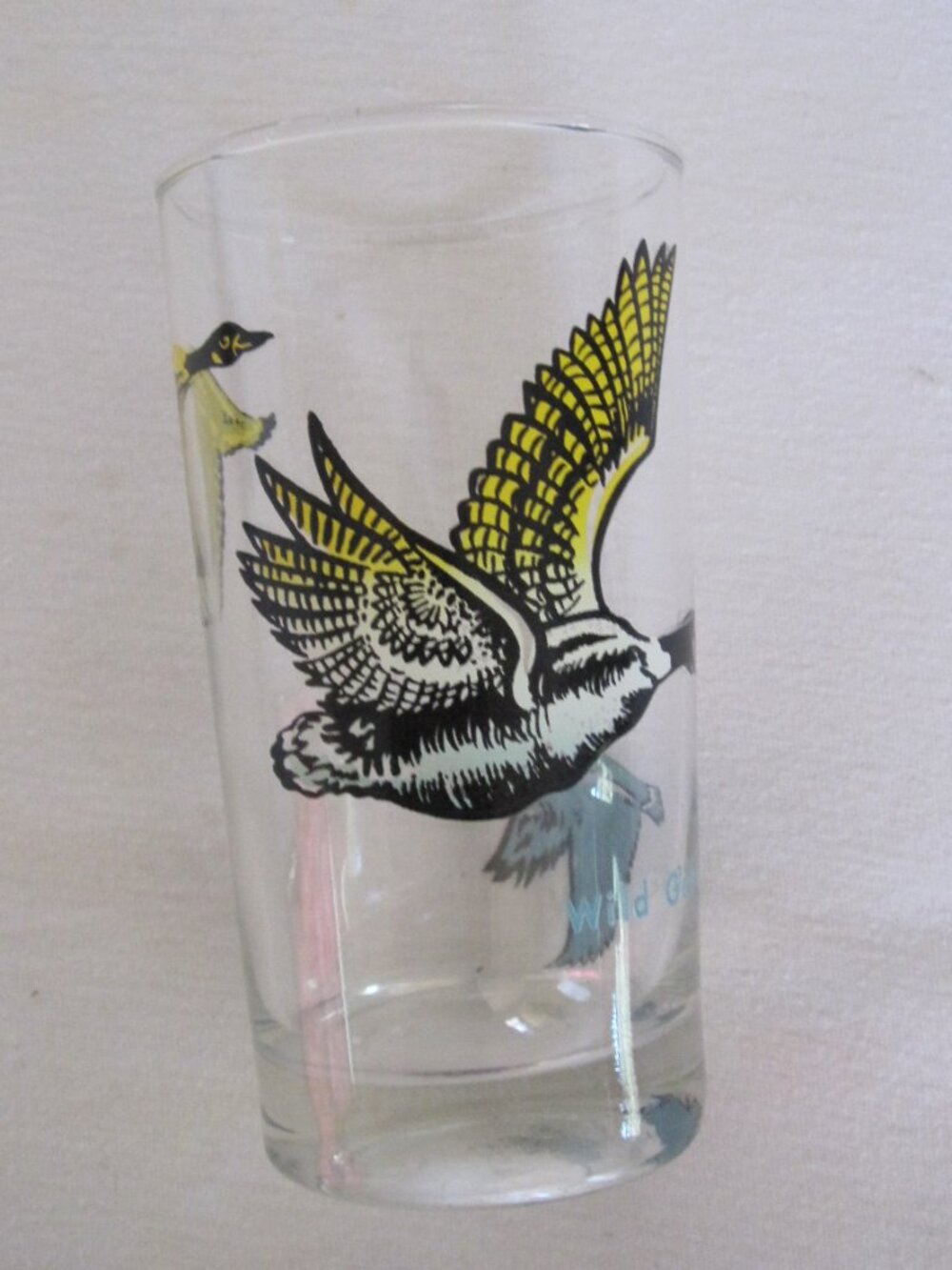 1950' 5" Wild Geese Glass Tumbler